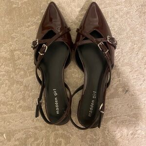 Madden Girl Maroon Strappy Flats